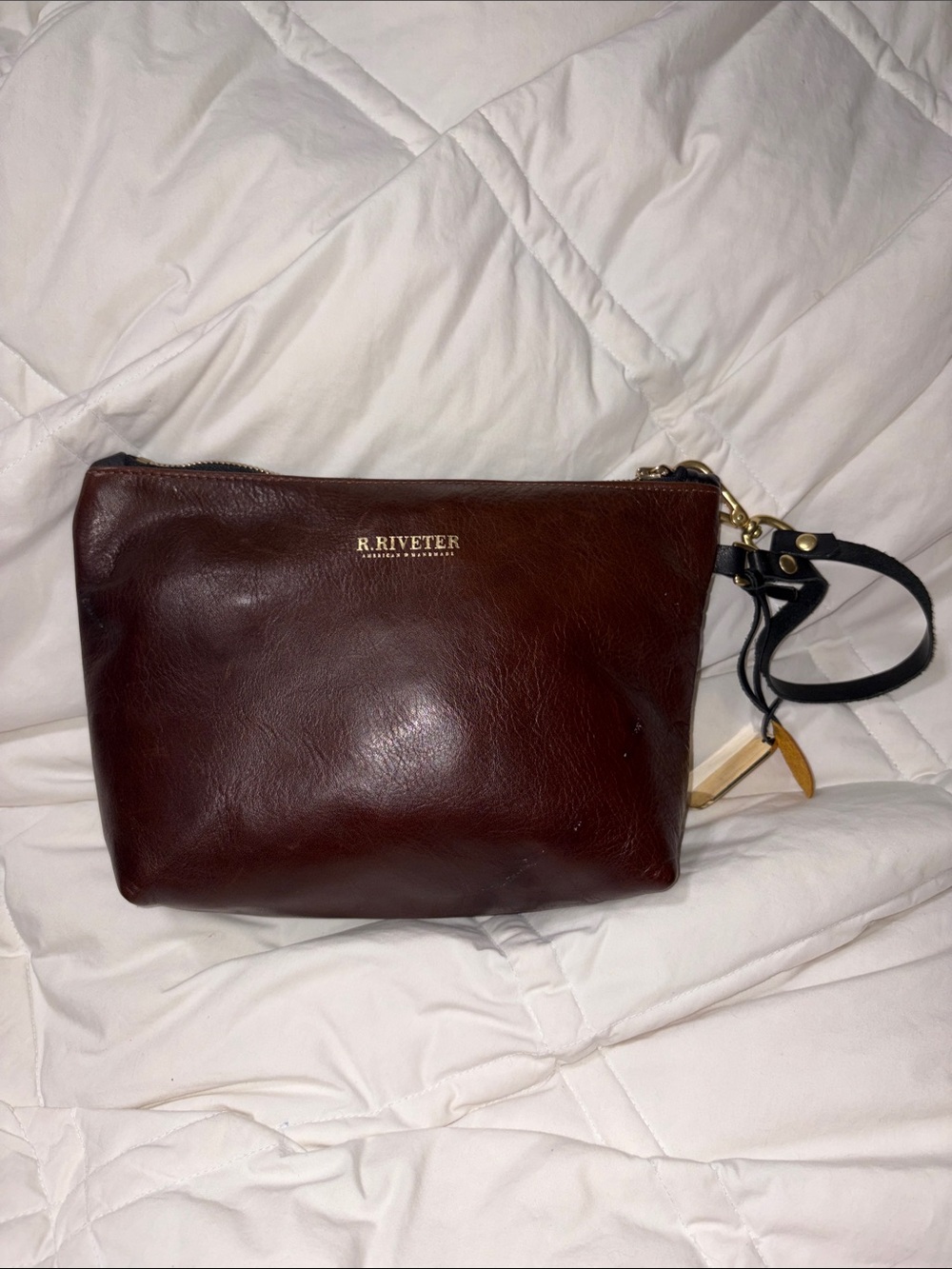 R. Riveter Walnut Naomi Clutch bag